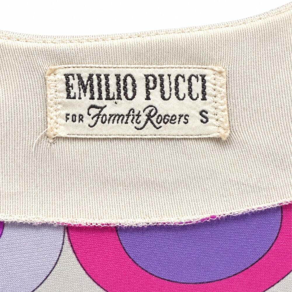 Emilio Pucci for Formfit Rogers Vintage Fringe Trim Harlequin Patterned Cardigan - Picture 4 of 4